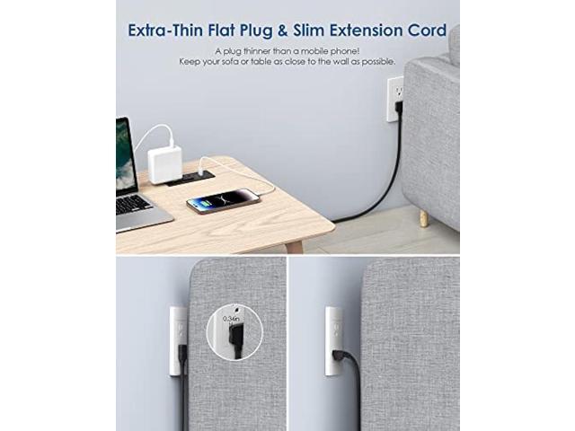 Recessed Power Strip USB C PD 30W Fast Charging,Flush Mount Desk Recessed Outlet,Space-Saver for Furniture Side Table,2 USB Ports,2 AC Outlets,6ft...