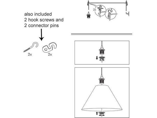 Wallniture Fiore 15 Feet Hanging Lantern Cord Room Decor for Pendant Light Bulbs Socket Set, White