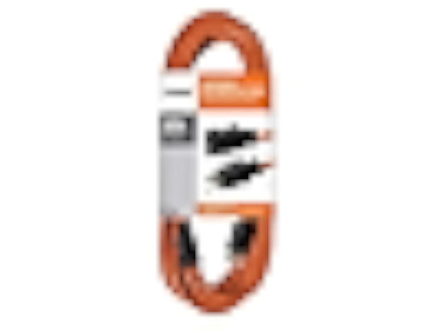 PRIME BRAND Extension Cord, General Use Indoor/Outdoor, 16 AWG, 3-Conductor Grounded, 25', Safety Orange