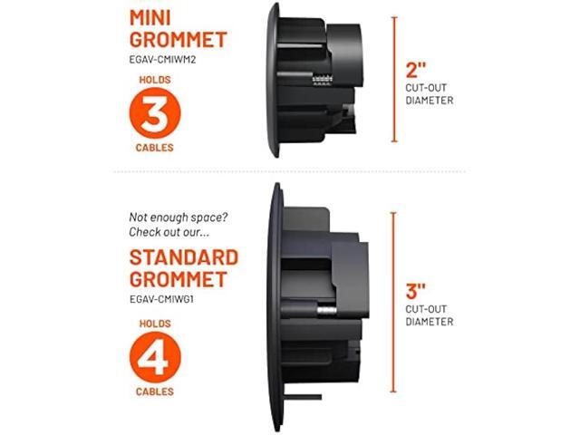 ECHOGEAR TV Cord Hider - 2.5 Mini in Wall Cable Management Kit Cord Concealer for Wall Mounted TVs - Easy 3-Step Install w/Locking Winged Grommets...