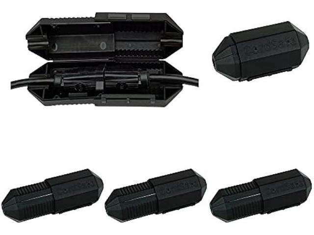 CordSafe Extension Cord Plug Protector Safety Cover, Water-Resistant Indoor Outdoor, Keep Cords Connected, Patio Bistro String Lights Holiday...