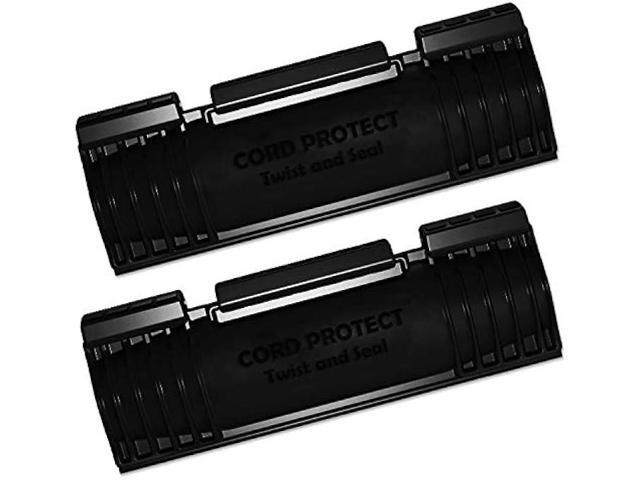 Twist and Seal Cord Protect (2 Pack) - Outdoor Extension Cord Safety Cover Connector and Weatherproof Electrical Protector Black