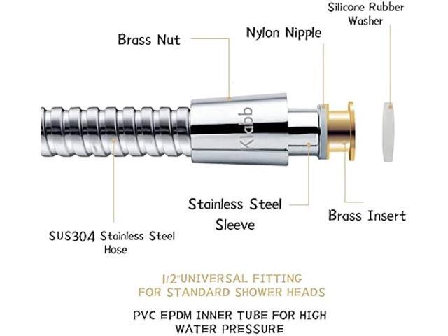 Shower Hose 96 inches Extra Long Shower Hose Extension Klabb Stainless Steel Shower Head Hose Extra Long Flexible and Durable with Brass Insert and...