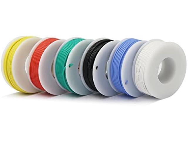 CBAZY Hook up Wire Kit (Stranded Wire Kit) 18 Gauge Flexible Silicone Rubber Electric Wire 6 Colors 16.4 feet Each 18 AWG