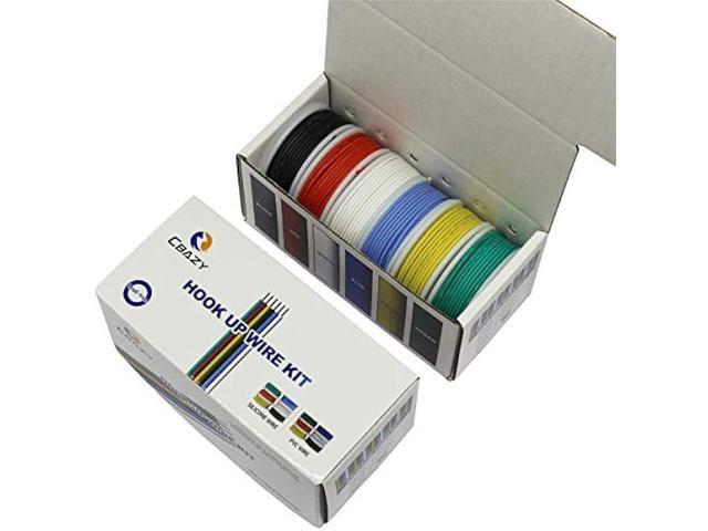 CBAZY Hook up Wire Kit (Stranded Wire Kit) 18 Gauge Flexible Silicone Rubber Electric Wire 6 Colors 16.4 feet Each 18 AWG