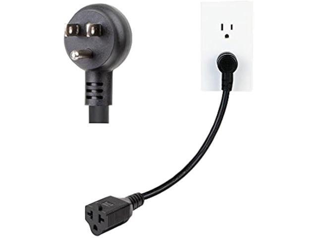 Angled [4-in-1] 12AWG 15 Amp Household Plug to 20 Amp T Blade Adapter Cable,5-15P to 5-20R,5-15P to 6-15R,5-15P to 6-20R, Four-in-One Adapter,15A...