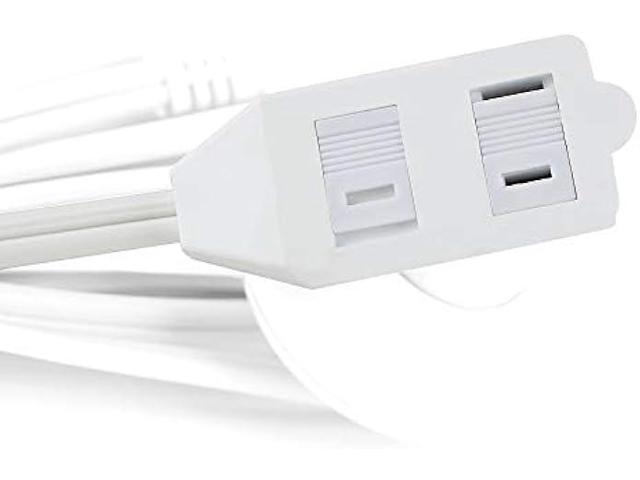 12 Feet Extension Cords, 3 Outlets Power Cord with Hand/Foot Switch, 16AWG 13A/125V/1625W,Safety Twist-Lock, White,2PK