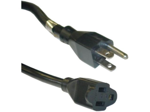 6 feet Power Extension Cord, Power Extension Cable, SJT, NEMA 5-15P to NEMA 5-15R, 14 AWG, 3 Conductor, 15 Amp Power Cable, CableWholesale