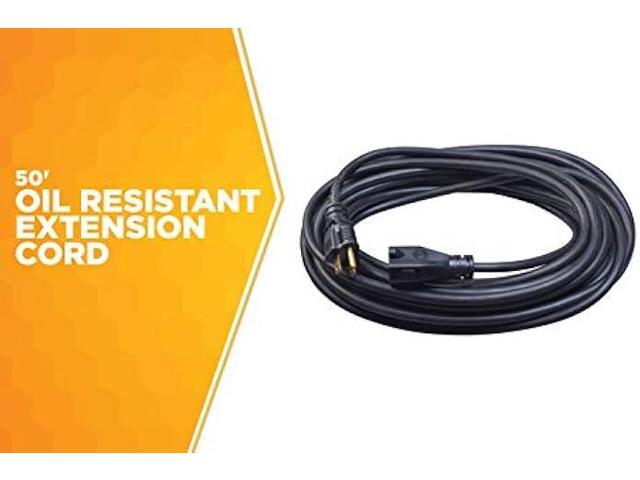 Woods 982452 50-Foot SJTOW Agricultural Outdoor Heavy Duty All- Weather Extension Cord; Oil Resistant Vinyl Jacket; Versatile Use; Powerful 15...
