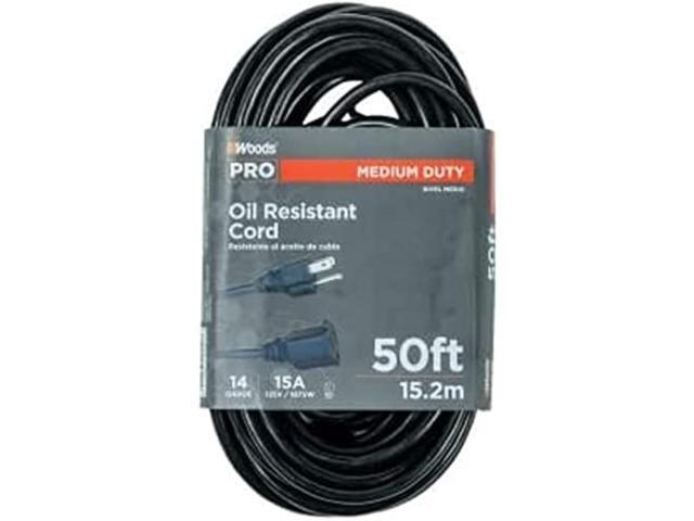Woods 982452 50-Foot SJTOW Agricultural Outdoor Heavy Duty All- Weather Extension Cord, Oil Resistant Vinyl Jacket, Versatile Use, Powerful 15...