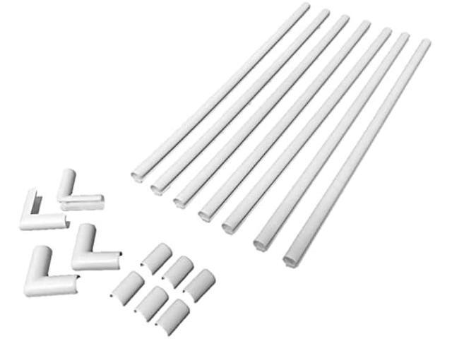 Legrand Wiremold C110S Cordmate 108 Inch 17 Piece Cord Cover Kit, Organizer for Wall, Holds 1 Cord or Cable, Sustainable Packaging, White (1 Pack)