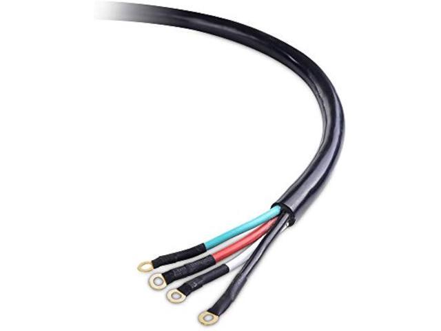 Cable Matters 4 Prong to 4 Wire Range Cord 10 ft, Heavy Duty 6/8 AWG 50 Amp Cord (NEMA 14-50P to 4-Wire)
