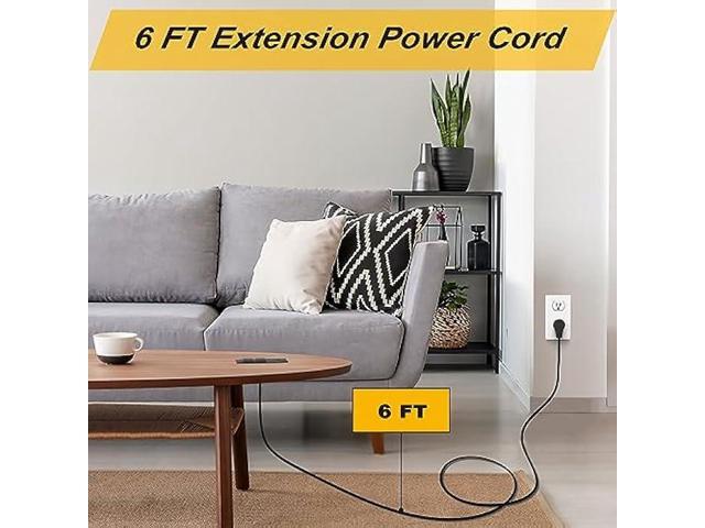 Recessed Power Strip USB C PD 20W, Recessed Outlet with USB Ports, Flat Plug Desk Power Strip for Sofa Drawer Cabinet Nightstand, 6 FT Extension...