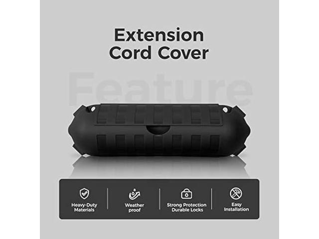 WELKIN 1-Pack Outdoor Extension Cord Cover, Water-Resistant Electrical Connection Box, Fits AWG12-18 Cords, Protects Outdoor Outlets, Plugs,...