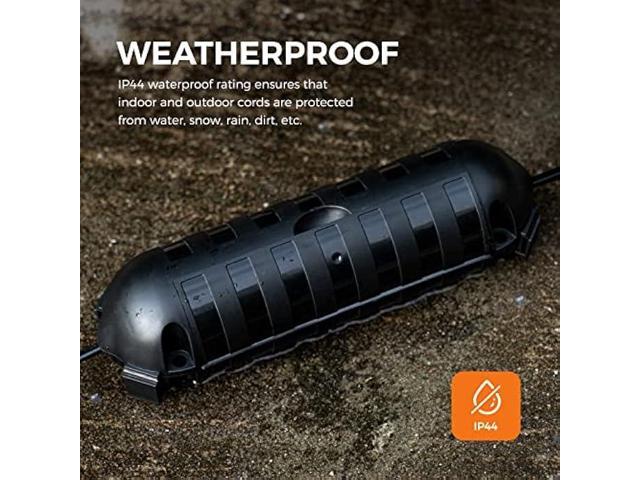 WELKIN 1-Pack Outdoor Extension Cord Cover, Water-Resistant Electrical Connection Box, Fits AWG12-18 Cords, Protects Outdoor Outlets, Plugs,...