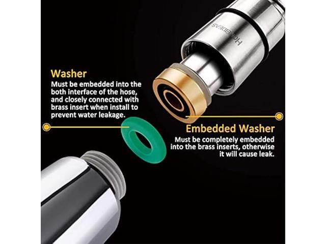 HOMEIDEAS 118-Inch(3m) Shower Hose 304 Stainless Steel Extra Long Shower Hose Replacement Handheld Shower Head Hose Extension