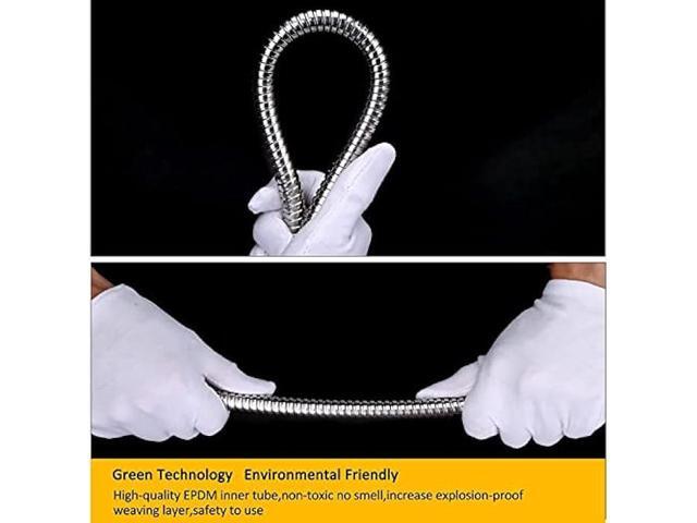 HOMEIDEAS 118-Inch(3m) Shower Hose 304 Stainless Steel Extra Long Shower Hose Replacement Handheld Shower Head Hose Extension