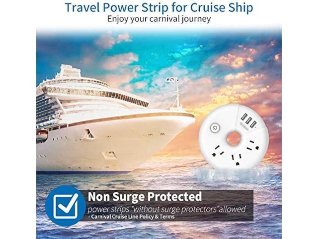 Travel Power Strip with USB Ports, NTONPOWER Power Strip with 3 Outlet 3 USB, 5 ft Extension Cord with USB Ports, Desktop Charging Station for...