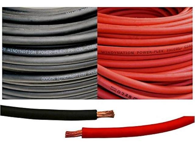 8 Gauge 8 AWG 15 Feet Black + 15 Feet Red Welding Battery Pure Copper Flexible Cable Wire - Car, Inverter, RV, Solar