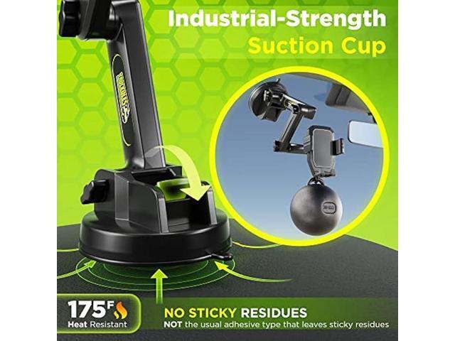 Truckules Truck Phone Holder Mount Heavy Duty Cell Phone Holder for Truck Dashboard Windshield 16.9 inch Long Arm, Super Suction Cup & Stable,...