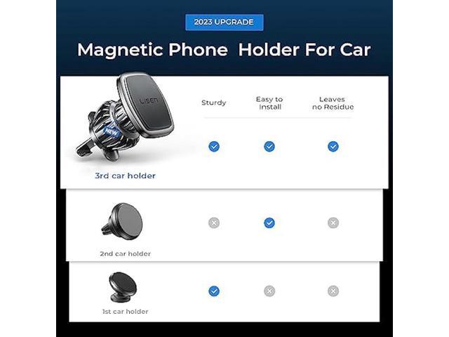 LISEN Magnetic Phone Holder Car Phone Mount Magnetic [Easily Install] Phone Mount for Car [6 Strong Magnets] Cell Phone Holder for Car Case...