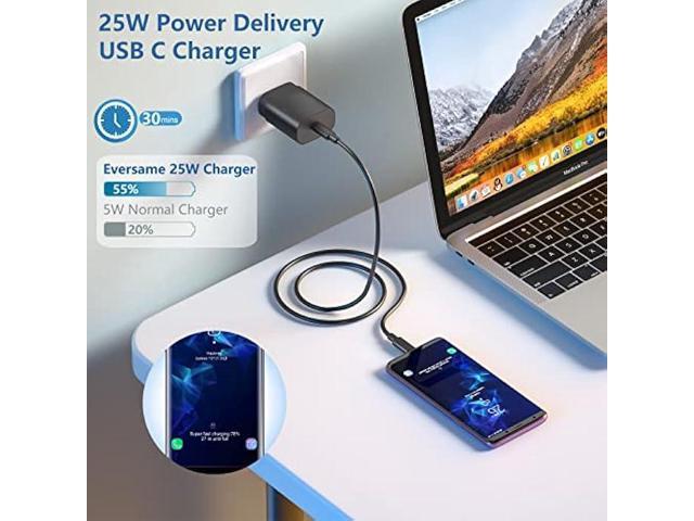 Galaxy S23 Charger Block USB Type C Power Plug 25W PD Super Fast Charging Wall Charger Adapter for Samsung Galaxy S23/S22/S21/Ultra/Plus/Note 20/10...