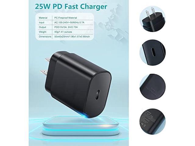 Galaxy S23 Charger Block USB Type C Power Plug 25W PD Super Fast Charging Wall Charger Adapter for Samsung Galaxy S23/S22/S21/Ultra/Plus/Note 20/10...