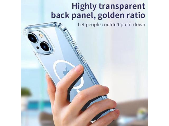 Yzoiko Strong Magnetic Clear for iPhone 13 Case &iPhone 14 Case [10Ft Military-Grade Protection] Compatible with MagSafe Shockproof Slim Thin Cover...