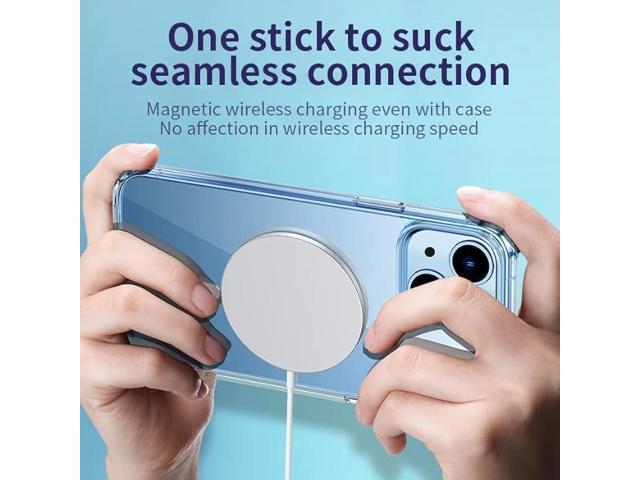Yzoiko Strong Magnetic Clear for iPhone 13 Case &iPhone 14 Case [10Ft Military-Grade Protection] Compatible with MagSafe Shockproof Slim Thin Cover...