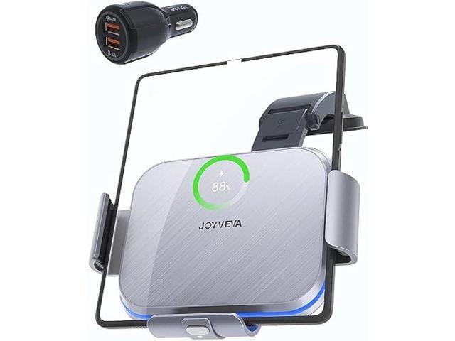 JOYVEVA Dual Coil Wireless Car Charger for Galaxy Z Fold 5/Fold 4/Fold 3/Fold 2, Fast Charging Phone Holder for Galaxy Z Fold 2, Landscape Mobile...