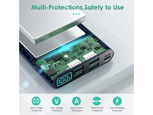 Portable Charger 38800mAh,LCD Display Power Bank,4 USB Outputs Battery Pack Backup, Dual Input USB-C Phone Charging Compatible with iPhone 14/13...
