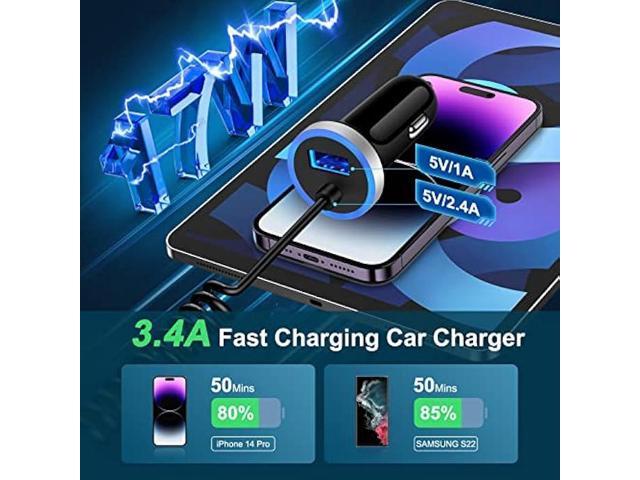 USB C Samsung Fast Car Charger for Samsung Galaxy A14 A23 A54 Z Fold 4 Z Flip 4 A13 S23 S22 Ultra S21FE A53 S20 A03s;Google Pixel 7 Pro 6a 5a...