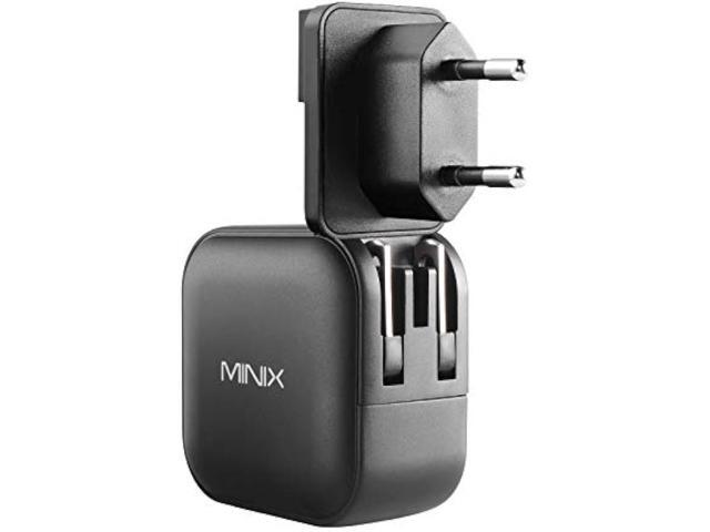 MINIX 66W Turbo 3-Port GaN Wall Charger 2 x USB-C Fast Charging Adapter, 1 x USB-A Quick Charge 3.0, Compatible with MacBook Pro Air, iPad Pro,...