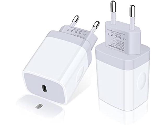 European Charger 2Pack EU Fast 20W USB C Charger Block Travel Plug PD Power Adapter for iPhone 15/14/14 Pro/14 Pro Max/13 Pro Max/13 Pro/13...