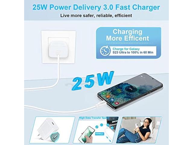 25W Samsung Phone Charger Super Fast Charger, 9FT Android Charger Cable Fast Charging for Samsung Galaxy A14 A5G A54 A53 A13 A34 A12 S23 S22 S21...