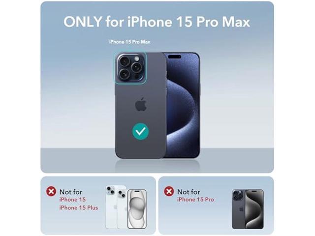 ESR for iPhone 15 Pro Max Case with MagSafe, Supports Magnetic Charging, Slim Liquid Silicone Case, Shock Absorbing, Screen and Camera Protection,...