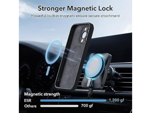 ESR for iPhone 15 Pro Max Case with MagSafe, Supports Magnetic Charging, Slim Liquid Silicone Case, Shock Absorbing, Screen and Camera Protection,...