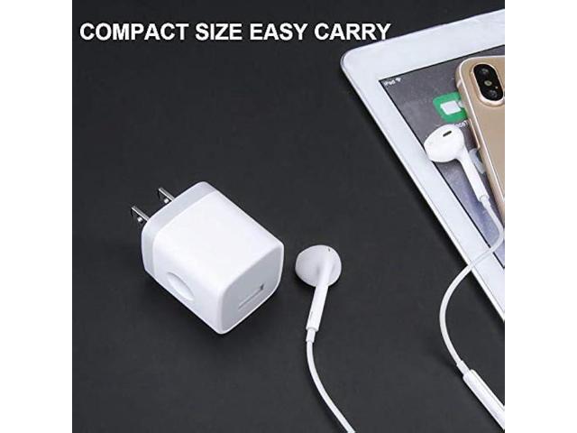 Single Port USB Wall Charger, GiGreen 1A/5V Power Adapter 5 Pack Charging Block Cube Plug Box Compatible Phone X/8/7/Xs/XR/6s/5/SE, Samsung...