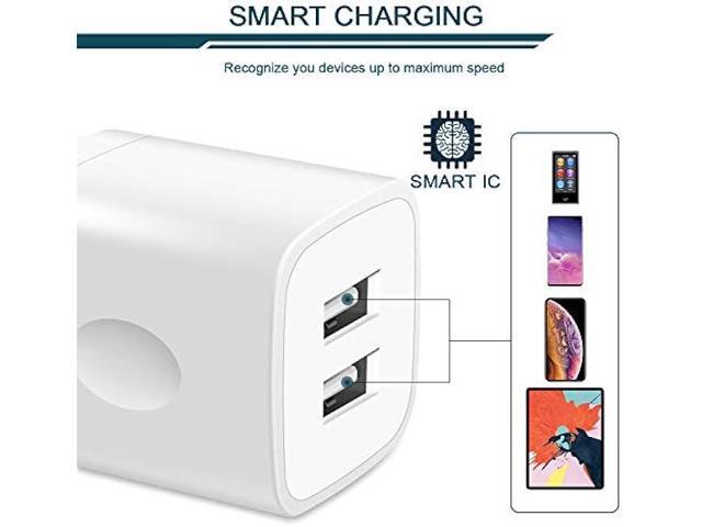 European Travel Plug Block, Wall Charger Power Adapter for Europe Adaptor, 2.1A Dual Port USB Cube Fast Charging Box Base Brick for iPhone 13 Pro...