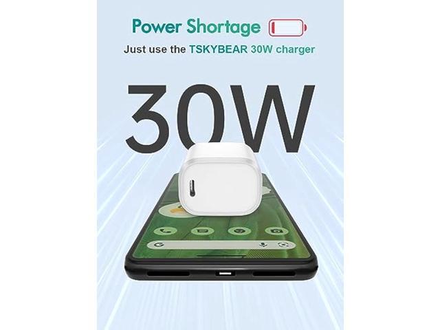 30W USB C Super Fast Charger - for Google Pixel 7/6,Samsung Galaxy S21/S22,Note 20,iPad Pro 12.9/11 inch,MacBook Air(6 FT Cable)