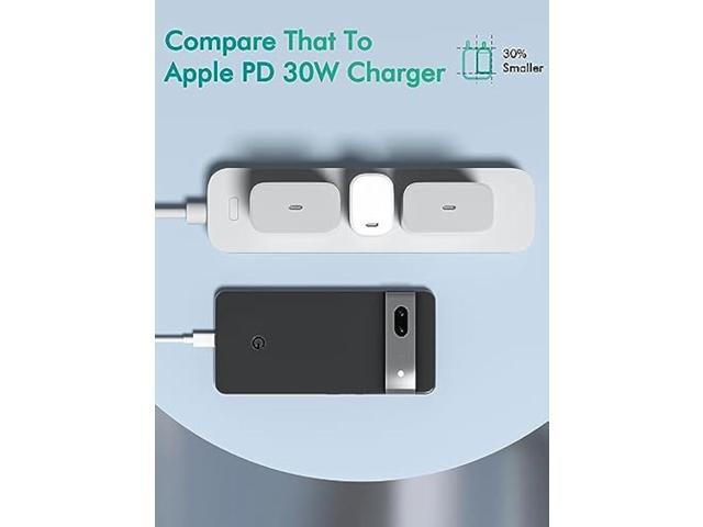 30W USB C Super Fast Charger - for Google Pixel 7/6,Samsung Galaxy S21/S22,Note 20,iPad Pro 12.9/11 inch,MacBook Air(6 FT Cable)