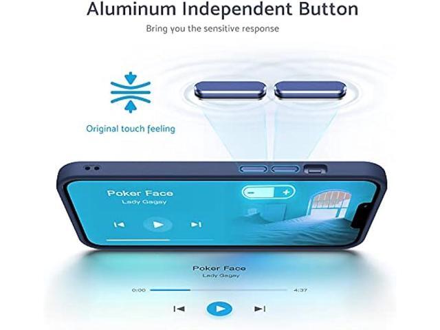Anqrp Designed for iPhone 14/13 Case, [Support Wireless Charging] Soft Silicone Slim Anti-Scratch Case for iPhone 14/13 6.1 inch, Blue
