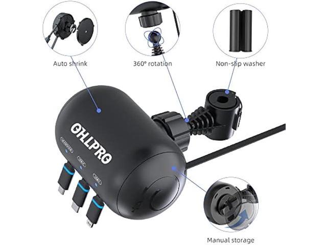 Multi Car Retractable Backseat 3 in 1 Car Charging Station Box Compatible with All Phones iPhone Samsung Android Share Ride Customer...