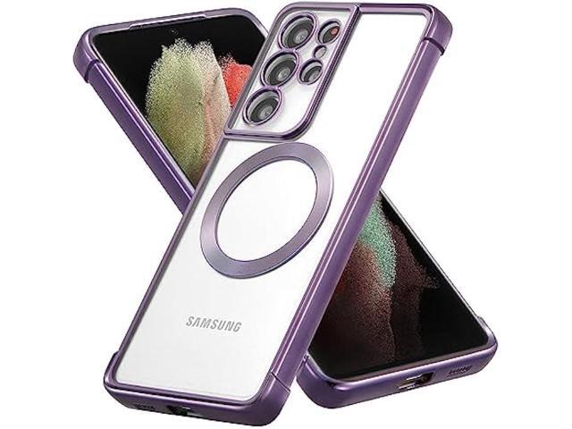RALEAVO Magnetic Case for Samsung Galaxy S21 Ultra Clear Case Cover [Compatible with Magsafe & Military Grade Drop Protection] Transparent...