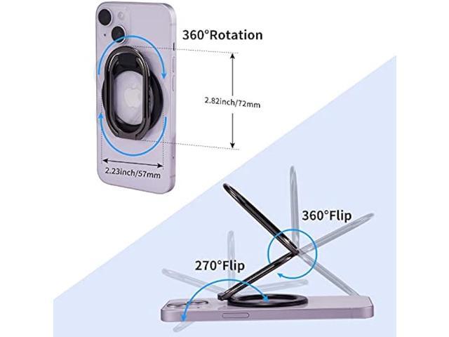 Magnetic Phone Ring Holder for MagSafe 360°Rotation Finger Grip Kickstand Adjustable Finger Phone Ring Stand Mag Safe Accessories for iPhone15/...
