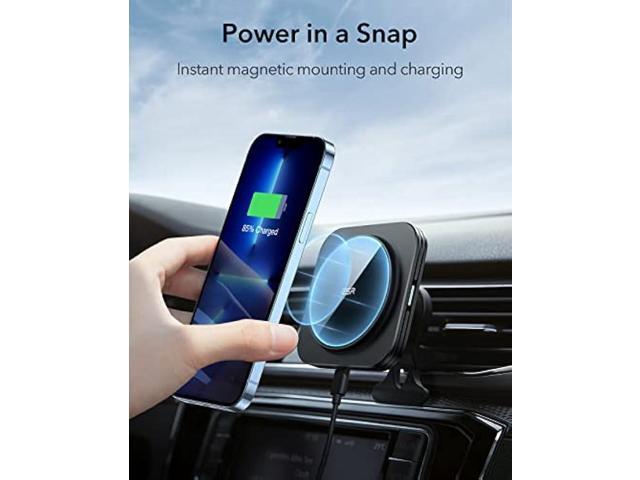 ESR Magnetic Wireless Car Charger (HaloLock), Compatible with MagSafe Car Charger, Air Vent Car Phone Holder Mount for iPhone 15/14/13/12 with 36W...