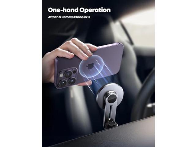 Lamicall for MagSafe Car Mount - Upgraded-2nd Generation [20 Strong Magnets] Magnetic Phone Holder Car - Air Vent Car Phone Holder Mount for iPhone...