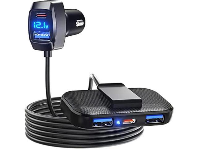 LENCENT 5 Multi Ports Type C Car Charger, 31W USB C Charger Adapter, Compatible for Samsung, iPhone, iPad, Voltage Detection, Multiple Cigarette...