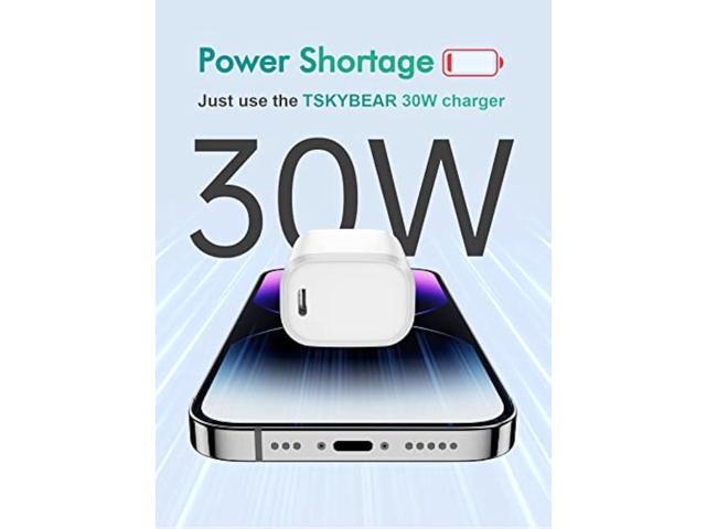 [2 Pack] 30W USB C Super Fast Charger - for iPhone 14/14 Pro/14 Pro Max/13/13 Mini/13 Pro/13 Pro Max/12,Google Pixel 7/6,Samsung Galaxy...