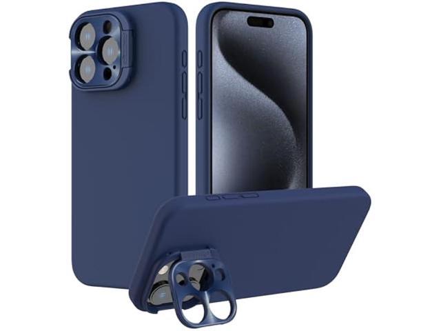 Nillkin iPhone 15 Pro Case Silicone with Stand, Support MagSafe Wireless Charging, [Premium Liquid Silicone],[Soft Microfiber Lining], Magnetic...